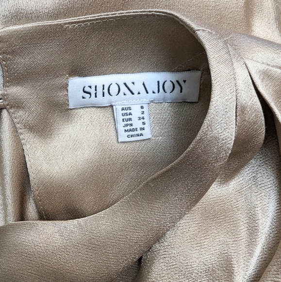 Shona Joy La Lune High Neck Midi Dress in Gold - Picture 5 of 5